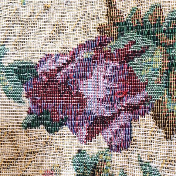 FREE PEOPLE Tapestry Skirt Cream Green Blue Pink - Picture 11 of 14